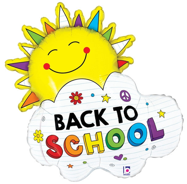 26" Back to school sunshine foil balloon