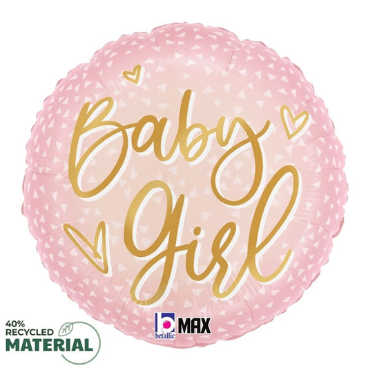 18" It's A Girl foil balloon with helium