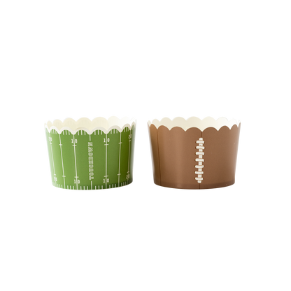Football Jumbo Baking/Food Cups- 40 pk