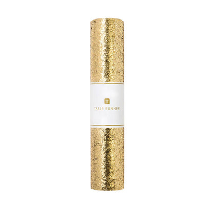 Gold Glitter Table Runner Décor - 6ft