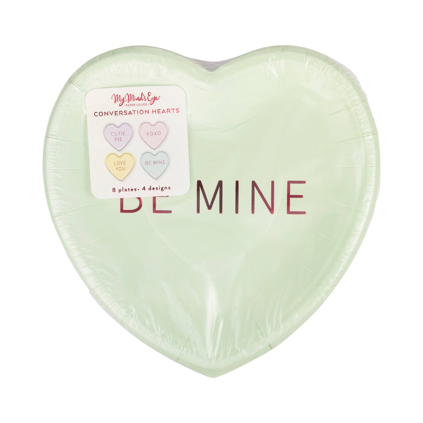 Conversation Hearts Dessert Plate Set- 8pk