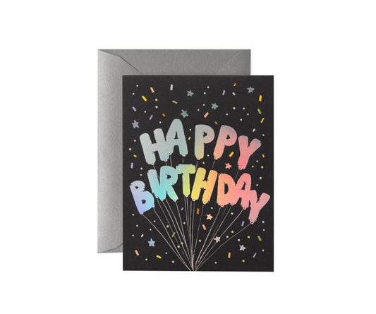 Set of Mylar Birthday Balloons Cards - 8 pk