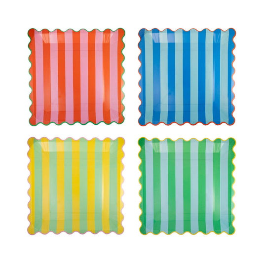Striped Plate Set - 8 pk