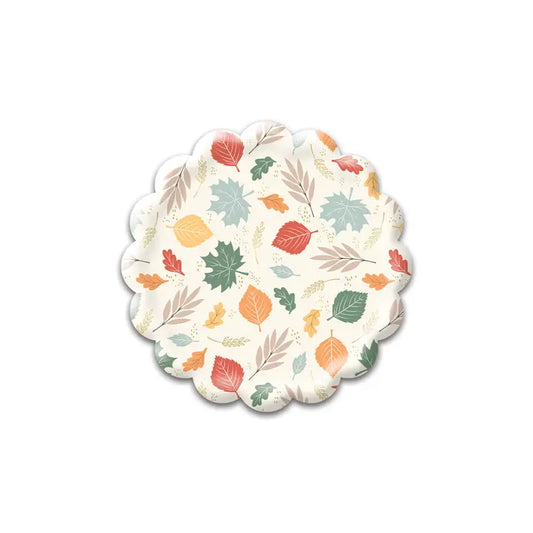 Scattered Leaves Paper Disposable Plate - 8 pk