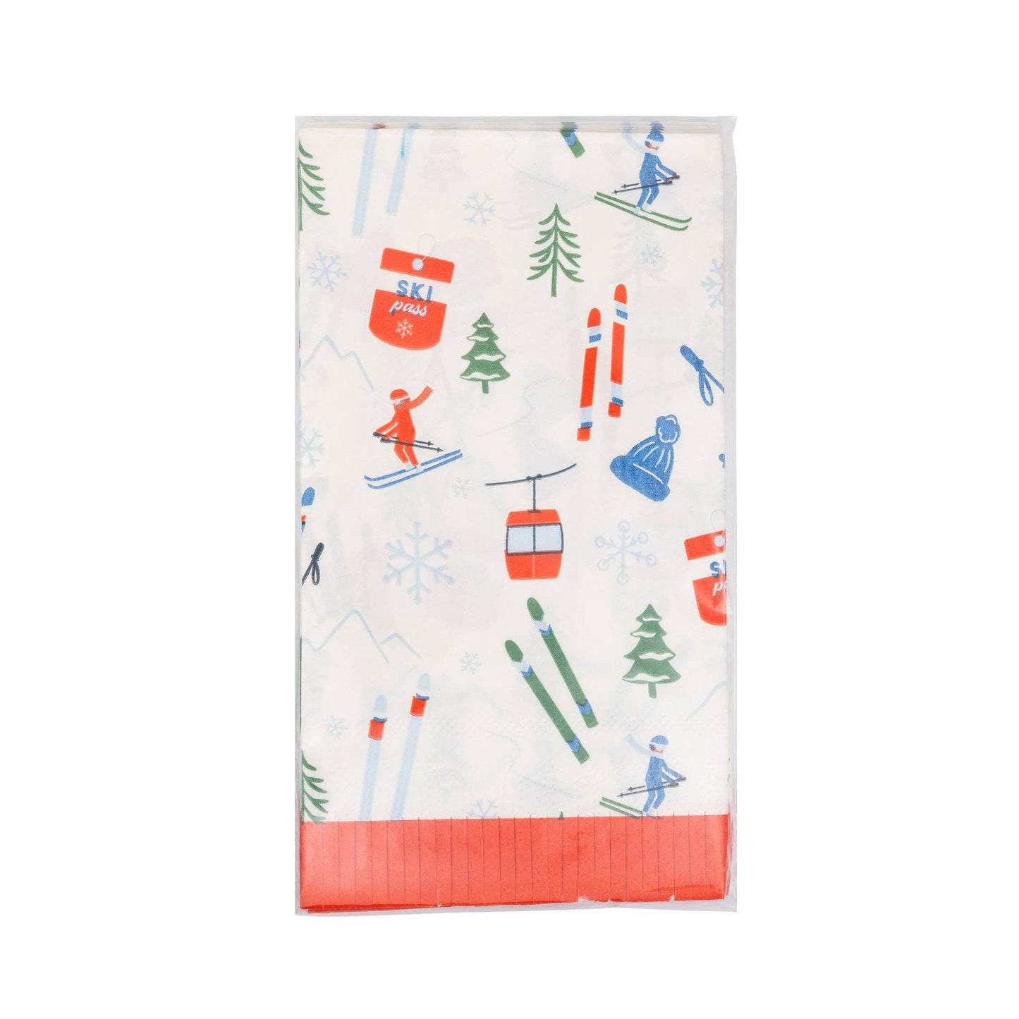 Snow Ski Guest Napkin - 24 pk