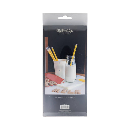 Pencil Reusable Straws - 12 pk