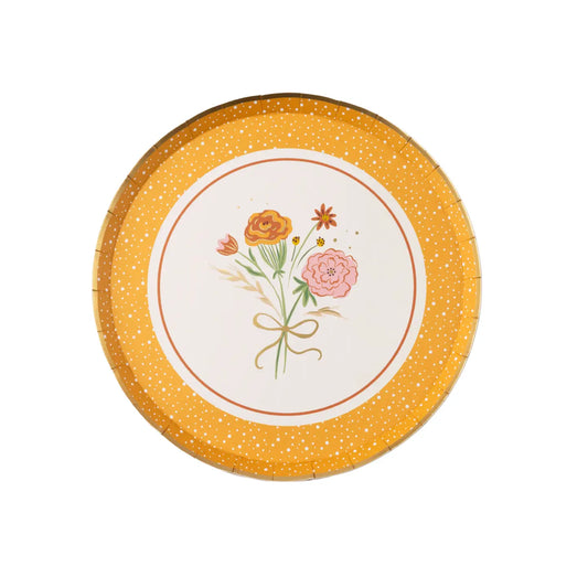 Cozy Fall Florals Dessert plate - 8 pk