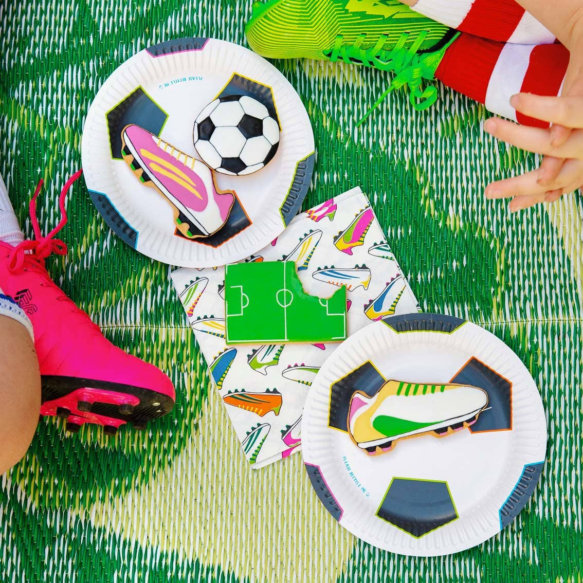 Eco-Friendly Football Soccer Napkins -20 Pk.