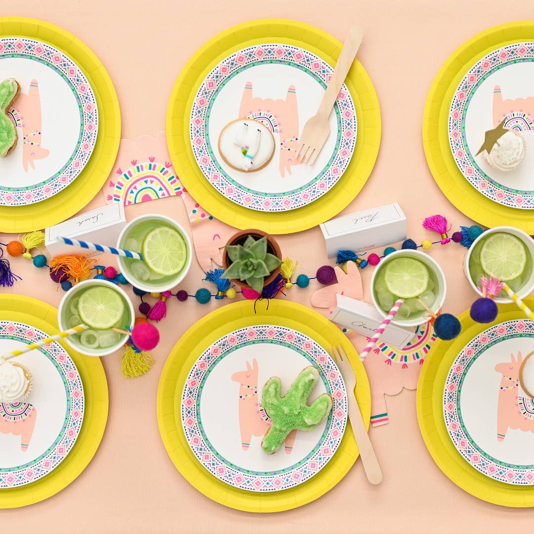 Happy Llama Small Paper Party Plates - 10 pk