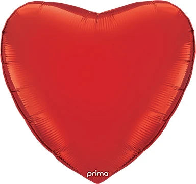 32" prima red foil heart