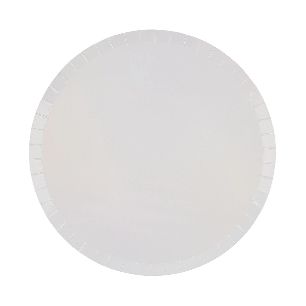 Posh White Pearlescent Round Dessert Plates - 8 Pk.