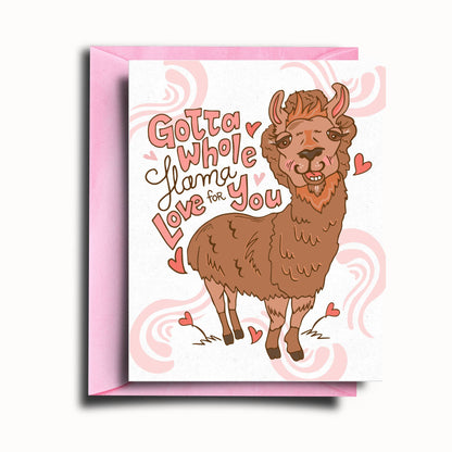 Llama Love Card