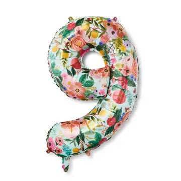 34" Garden floral foil numbers