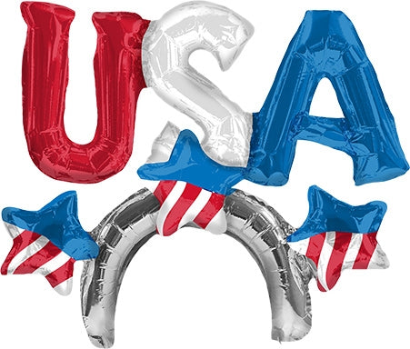 Wearable USA hat foil balloon -Filled with air!