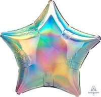 18" Iridescent Pastel Rainbow Star foil balloon