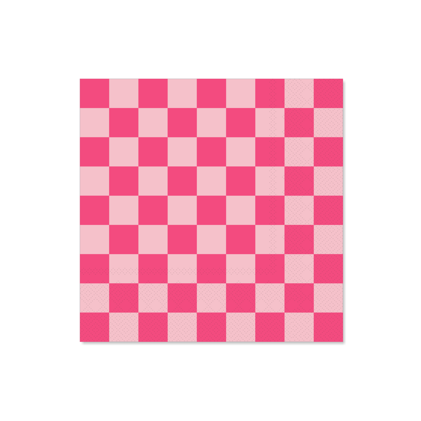 PINK SIGNATURE CHECKER LARGE NAPKINS - 20 pk