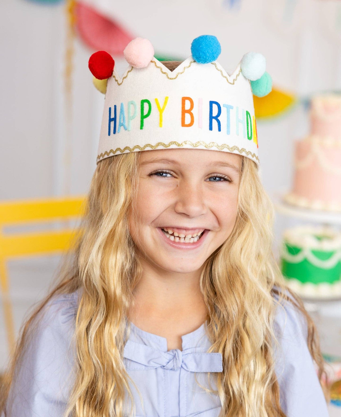 Happy Birthday Felt Crown - 1 pk