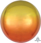 16" Orbz sphere yellow and orange ombre