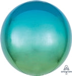 16" Orbz sphere blue and green ombre