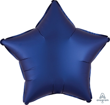 18" anagram Satin Luxe navy foil star