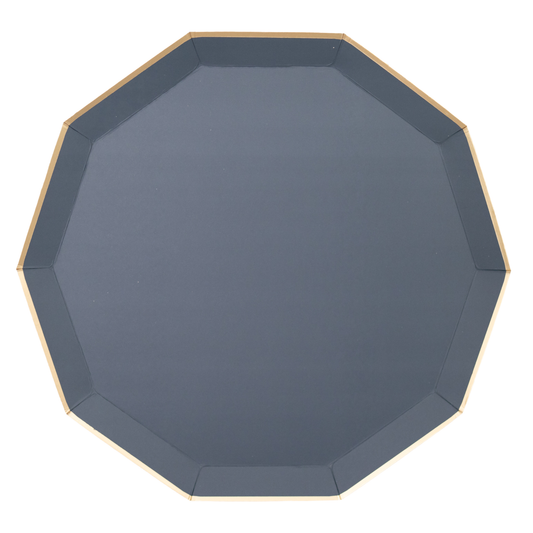 MIDNIGHT BLUE PREMIUM DINNER PLATES - 8 pk