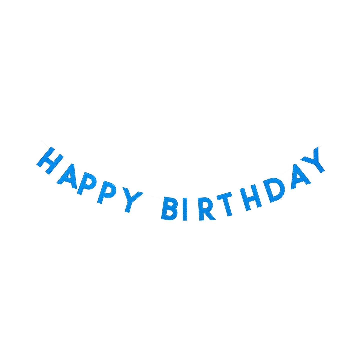 Blue Happy Birthday Puffy Felt Banner