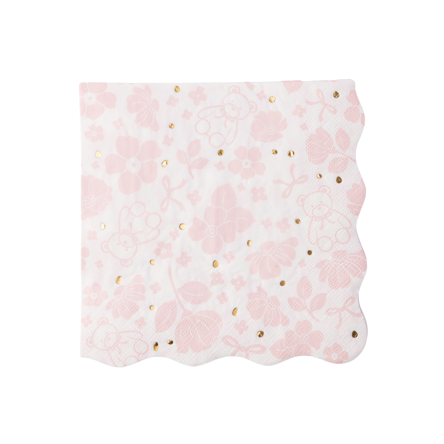 EMMA BEAR PINK LARGE NAPKINS - 20 pk
