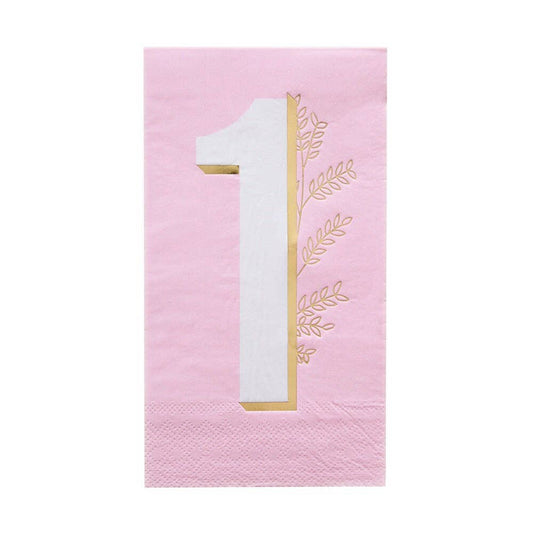 Pink Onederland Guest Napkins - 16 pk