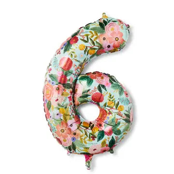 34" Garden floral foil numbers