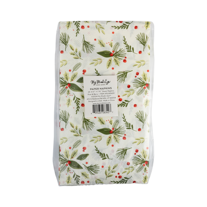 Pine & Berry Guest Towel Dinner Napkin - 24 pk