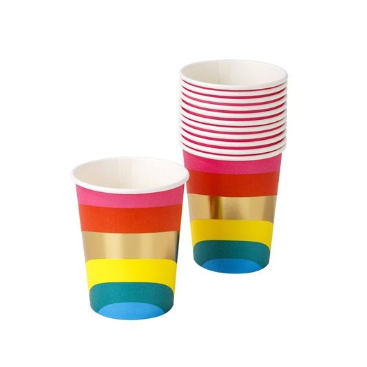 Rainbow Party Cups - 8 Pack