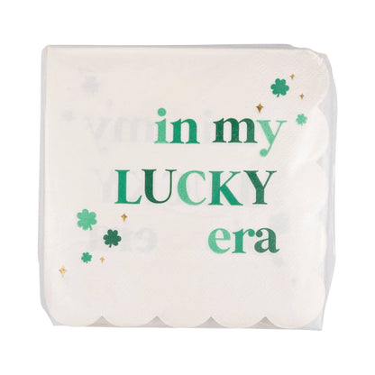 Foil Lucky Era Scallop Cocktail Napkin - 18 pk