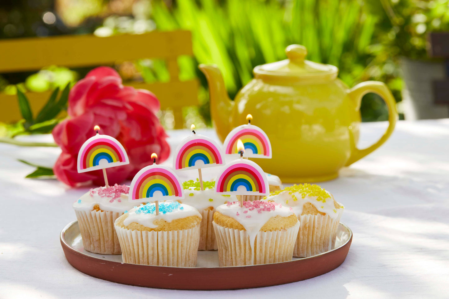 Rainbow Birthday Candles - 5 Pack