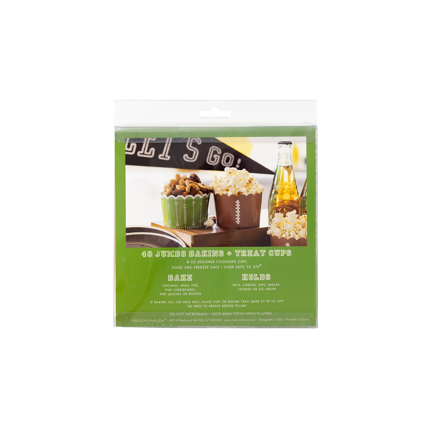 Football Jumbo Baking/Food Cups- 40 pk
