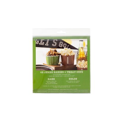 Football Jumbo Baking/Food Cups- 40 pk
