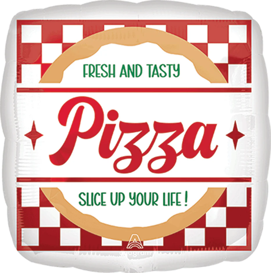 18" Pizza party foil balloon