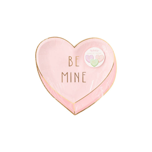 Candy Hearts Shaped Plate - 9 pk