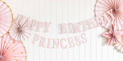 Princess Happy Birthday Banner - 1 pk