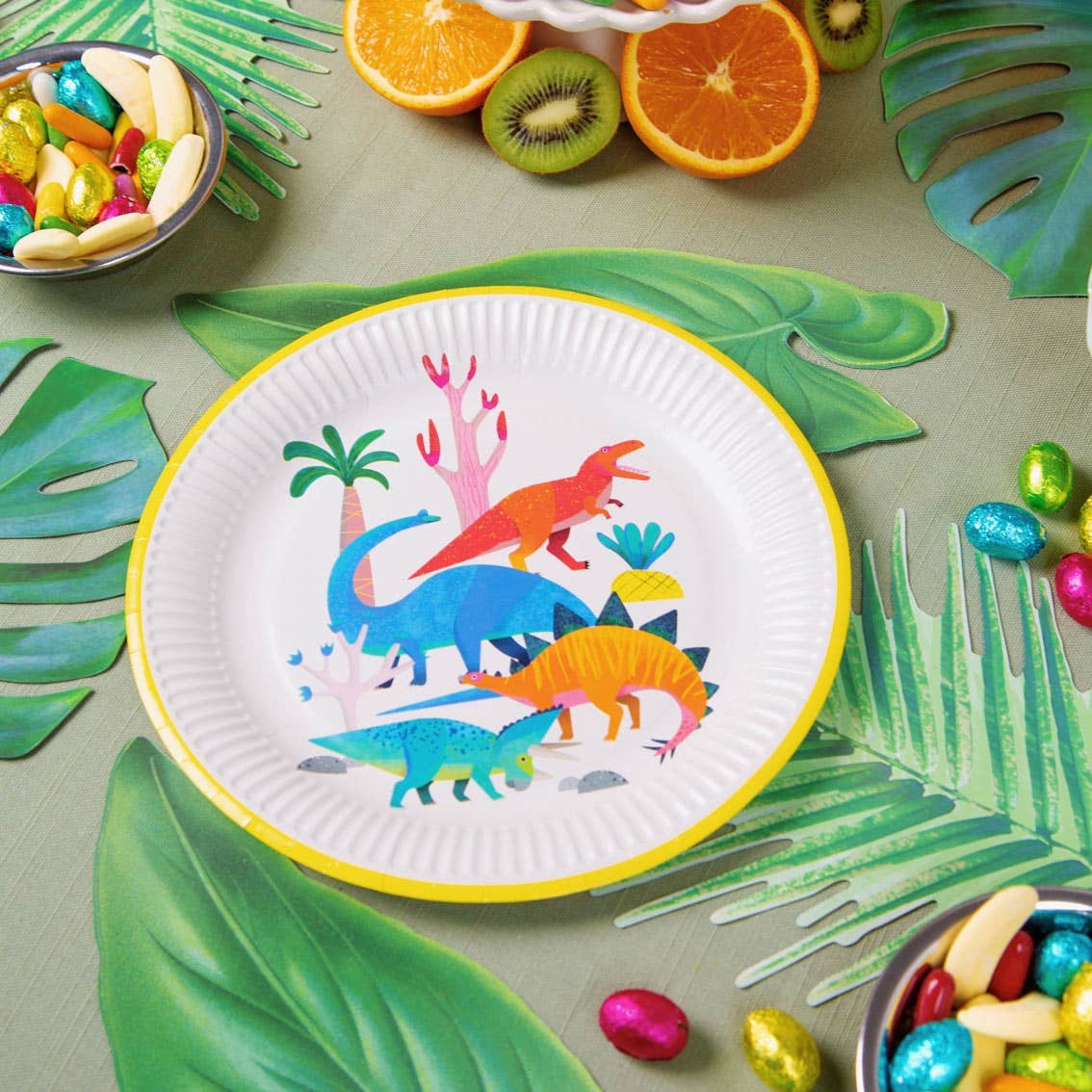 Party Dinosaur Plates - 8 Pack