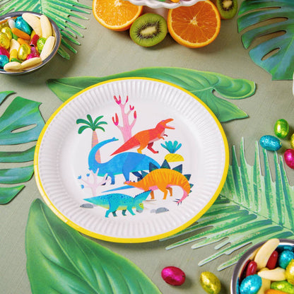 Party Dinosaur Plates - 8 Pack