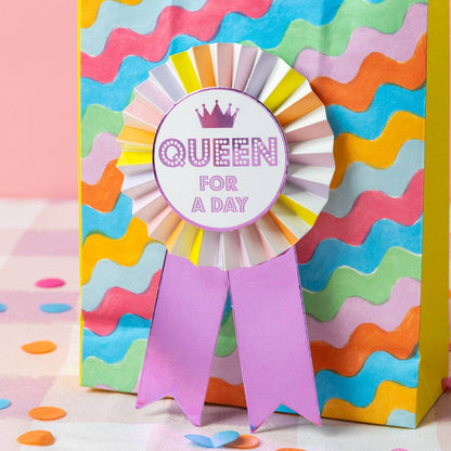 Wavy Multi Colored Paper Gift Bags - 8 pk