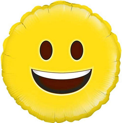 Sam Helium bundle with 18" emoji plus latex balloons