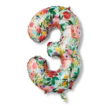 34" Garden floral foil numbers