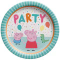 Peppa pig confetti party plate - 8 pk