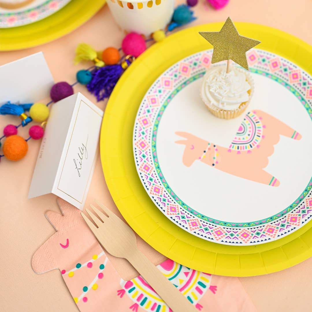 Happy Llama Small Paper Party Plates - 10 pk