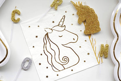 Unicorn Gold Glitter Candle