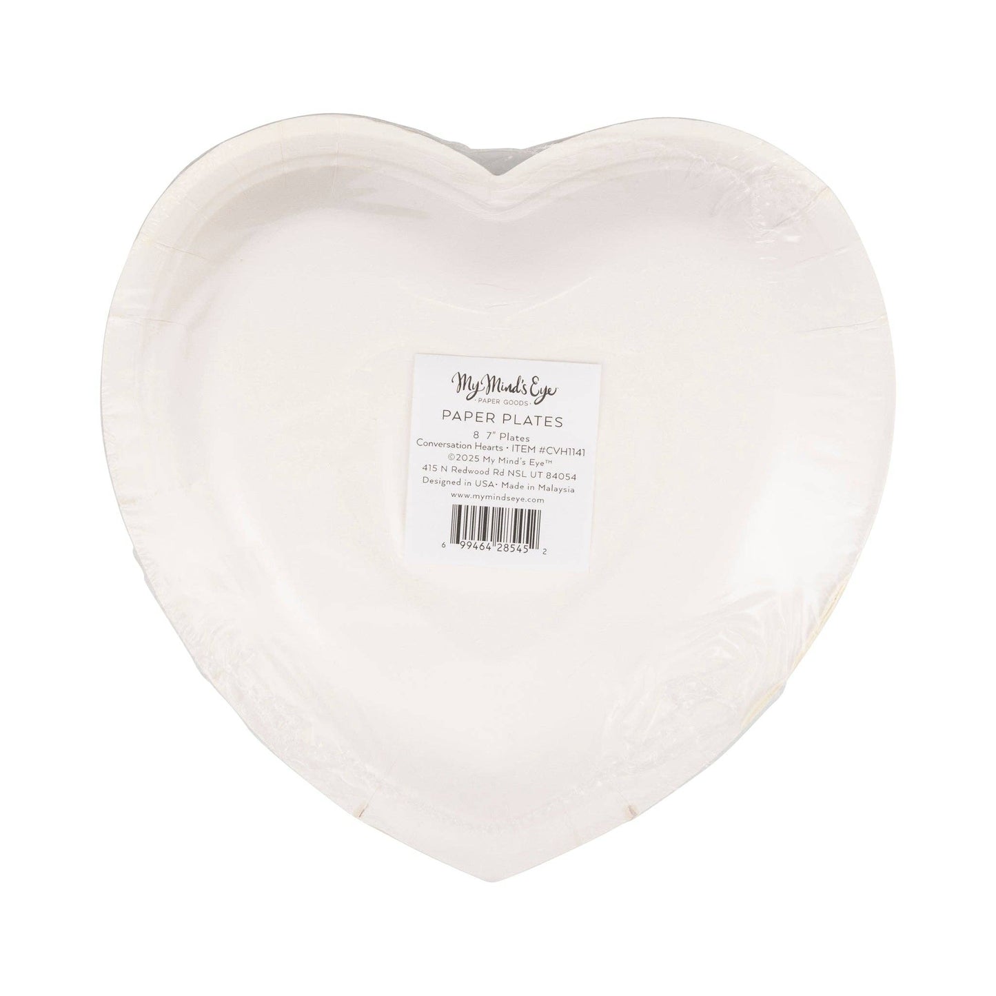 Conversation Hearts Dessert Plate Set- 8pk