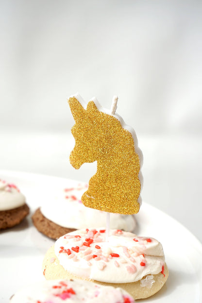 Unicorn Gold Glitter Candle