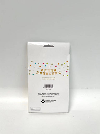 Foil Happy Birthday Gold Banner - 1 pk