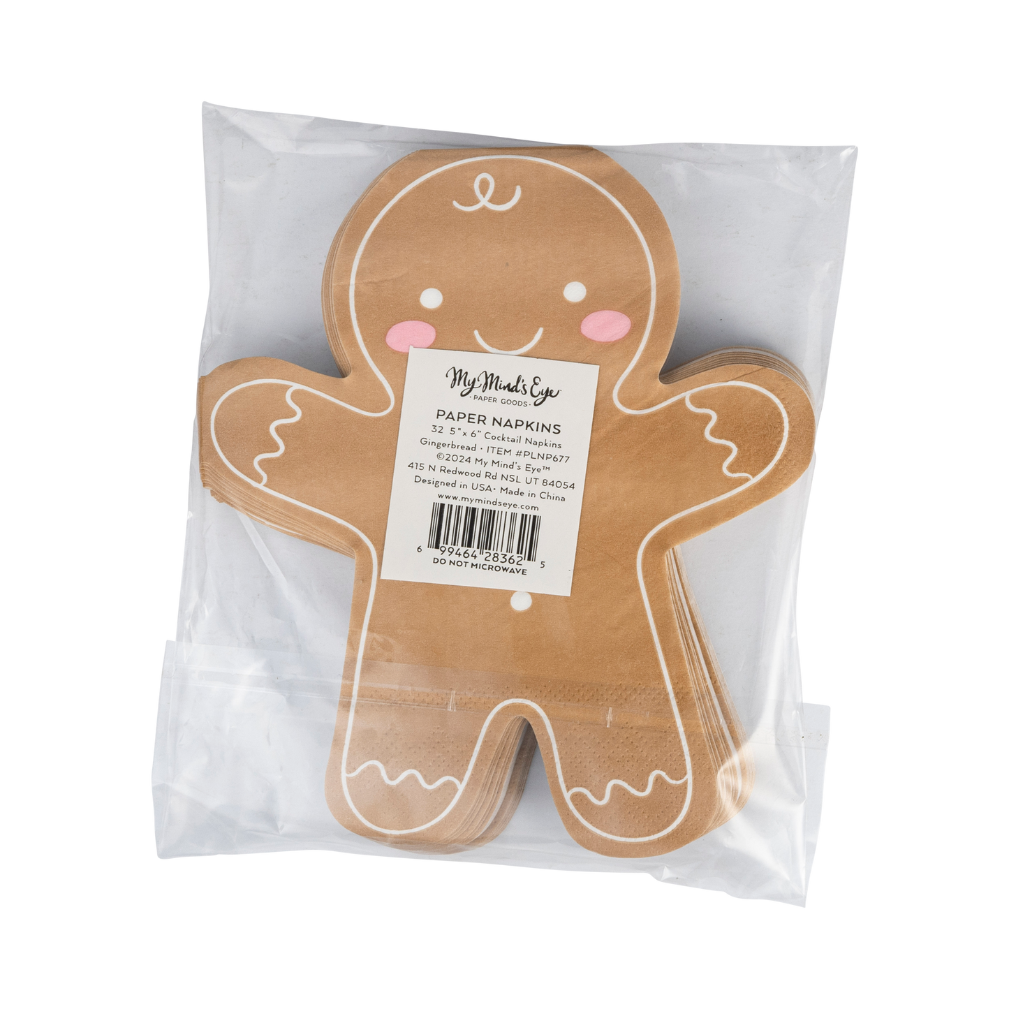 Shaped Ginger Man Guest Towel Napkin - 24 pk